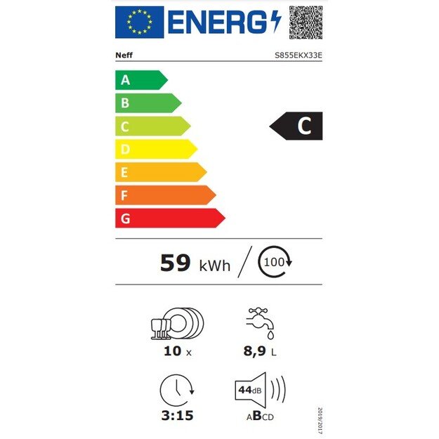 Įmontuojama indaplovė Neff S855EKX33E/Neff S257ZB801E